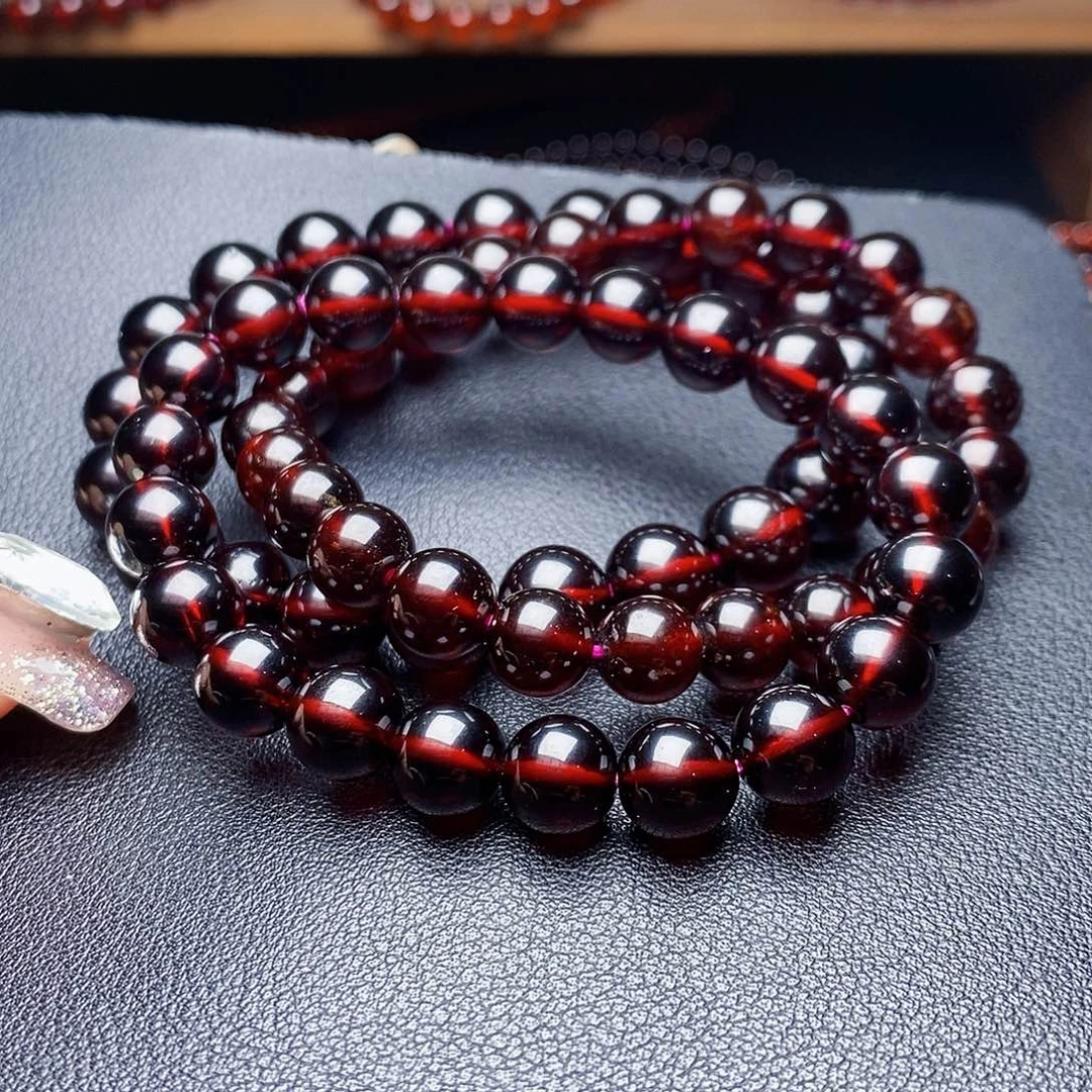 未镶嵌手链石榴石琼****享8 3圈