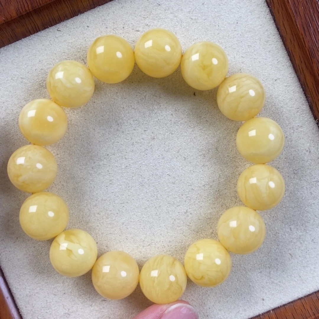 蜜蜡未镶嵌珠宝奇石14➕白花满蜡