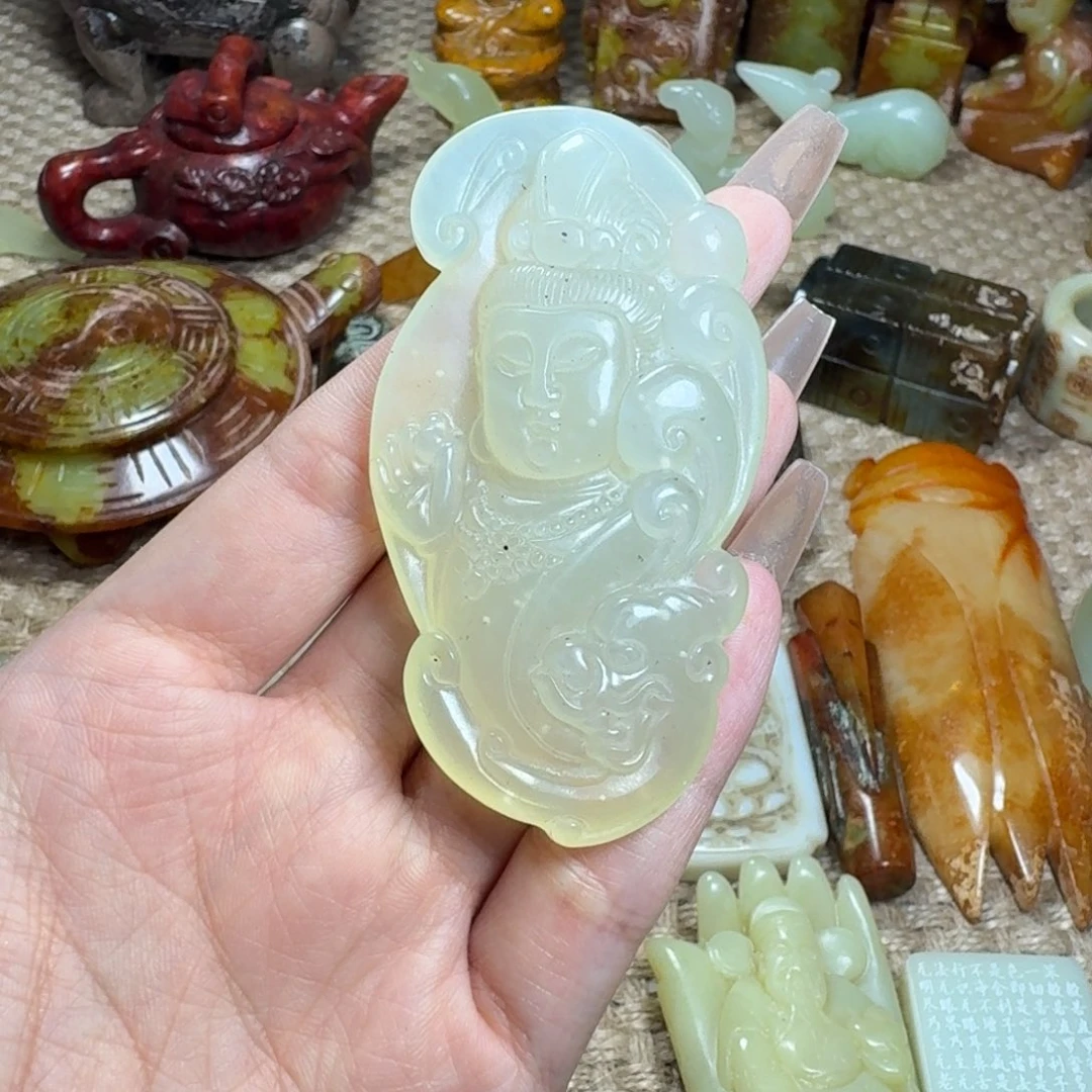 白玉菩提吊坠挂件