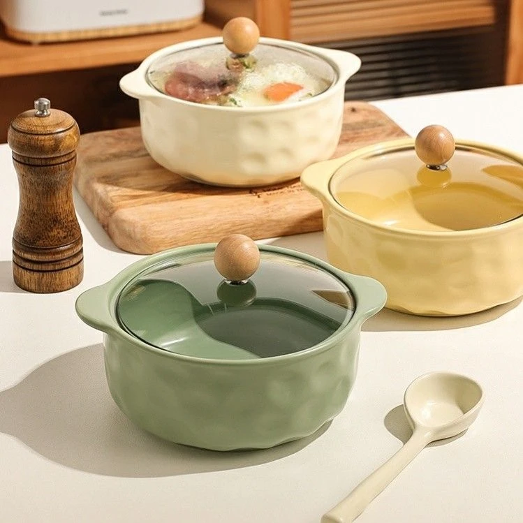 镁陶瓷碗泡面碗带盖学生宿舍方便面碗ins风双耳大号汤碗螺蛳粉碗