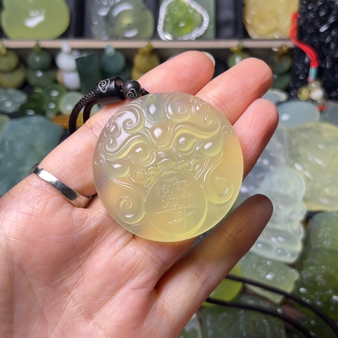蛇纹石玉未镶嵌吊坠(不含链)