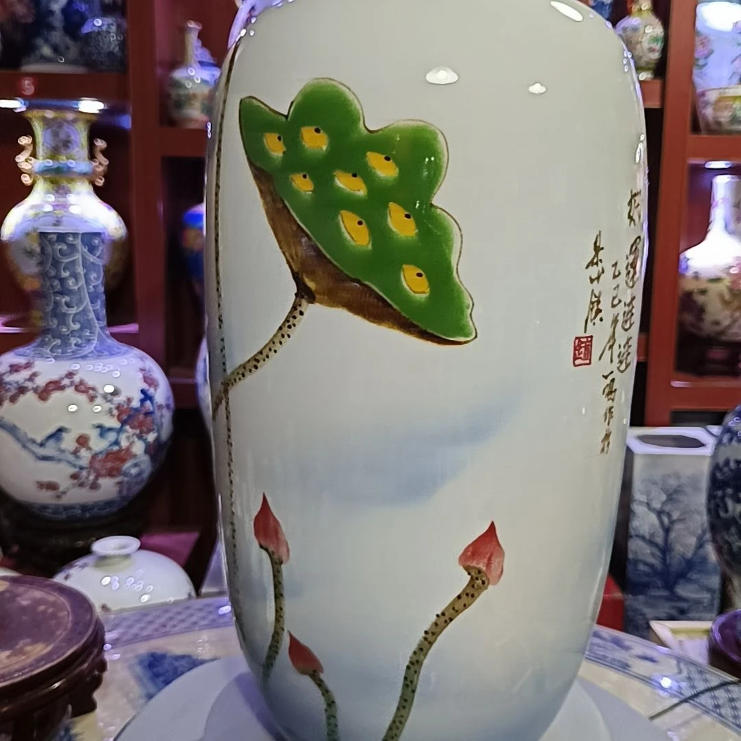 哥***！景德镇手绘陶瓷花瓶