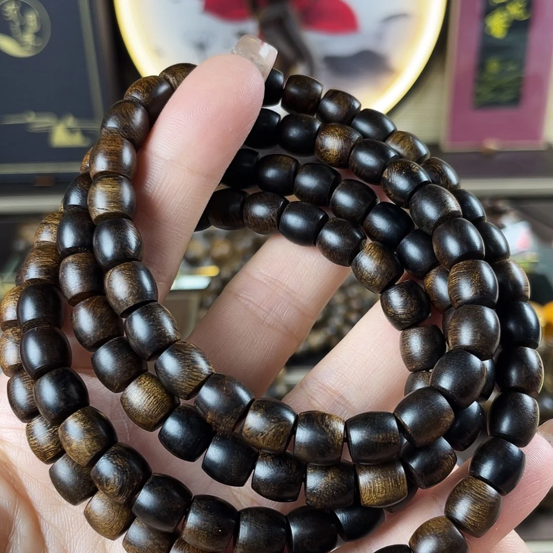 仗***涯手串沉香越南芽庄老白棋樱子瘤疤0.8