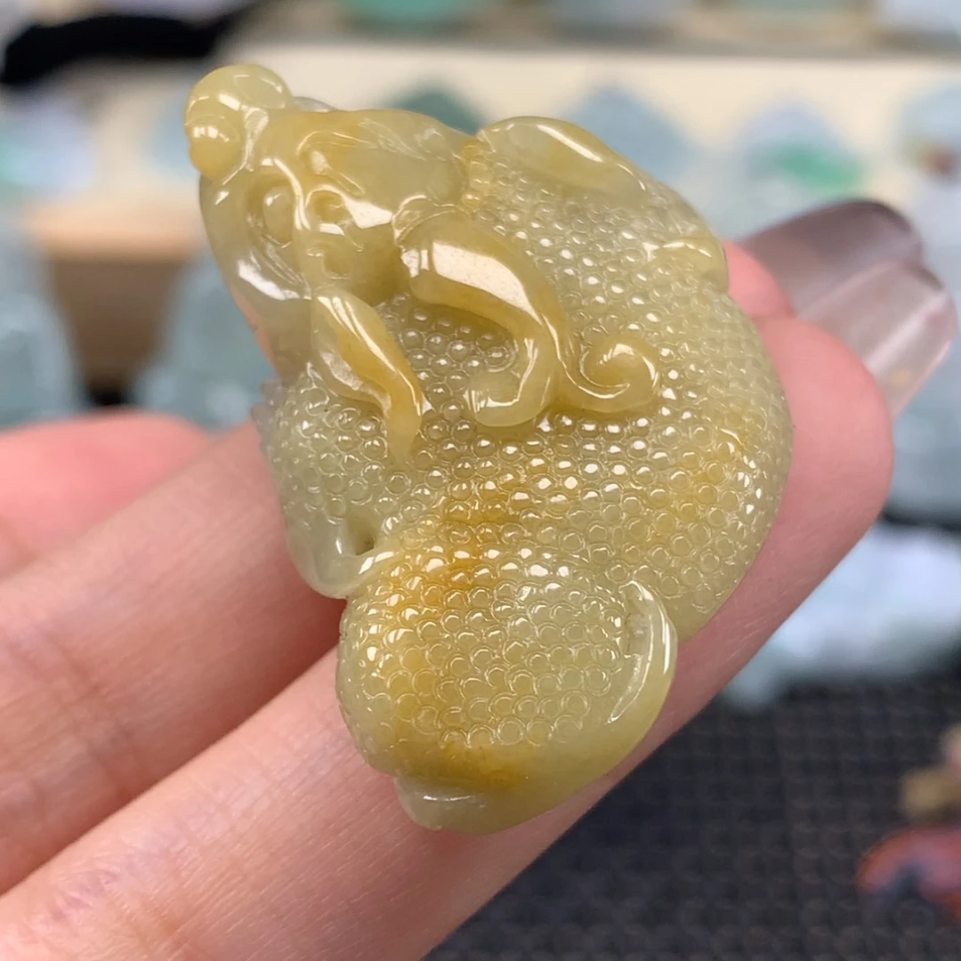 颈饰未镶嵌翡翠金蟾吊坠