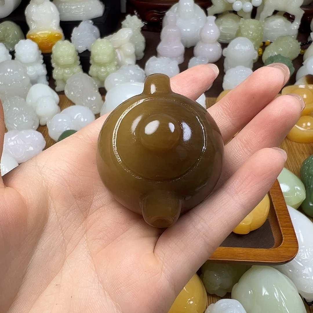 石材黑**.红糖色渐变把把壶