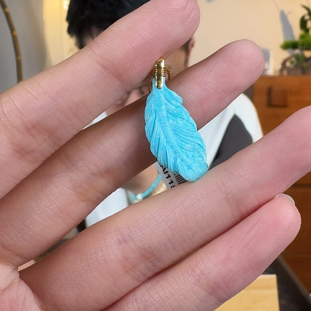 绿松石18K金镶嵌珠宝奇石