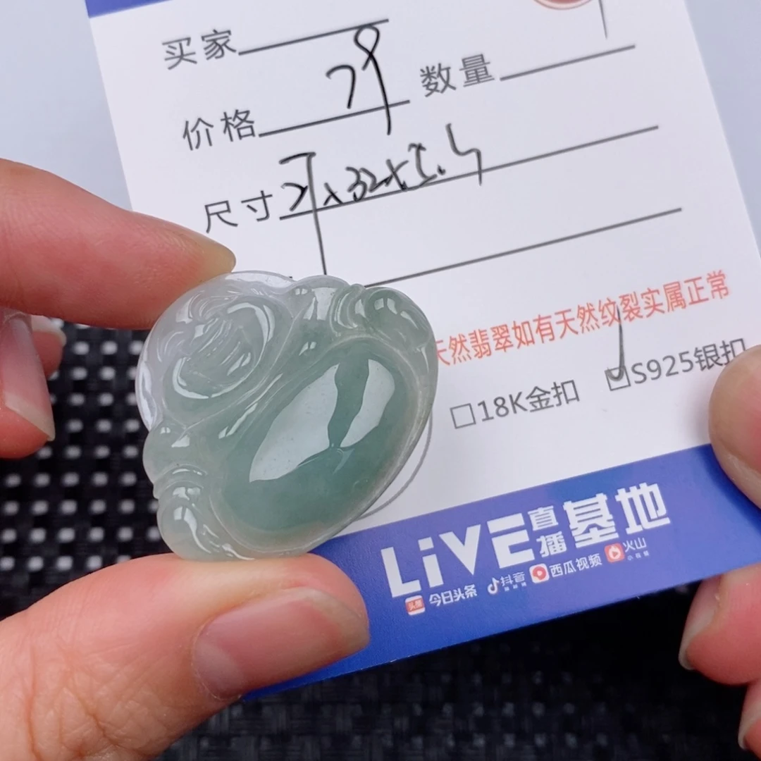 翡翠银S925镶嵌颈饰
