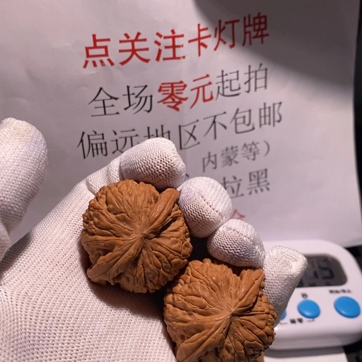 把件文玩核桃白狮子