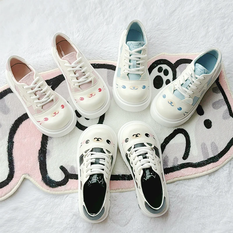 心电喵落寻森原创板鞋lo跑低帮日常甜美可爱日系lo鞋