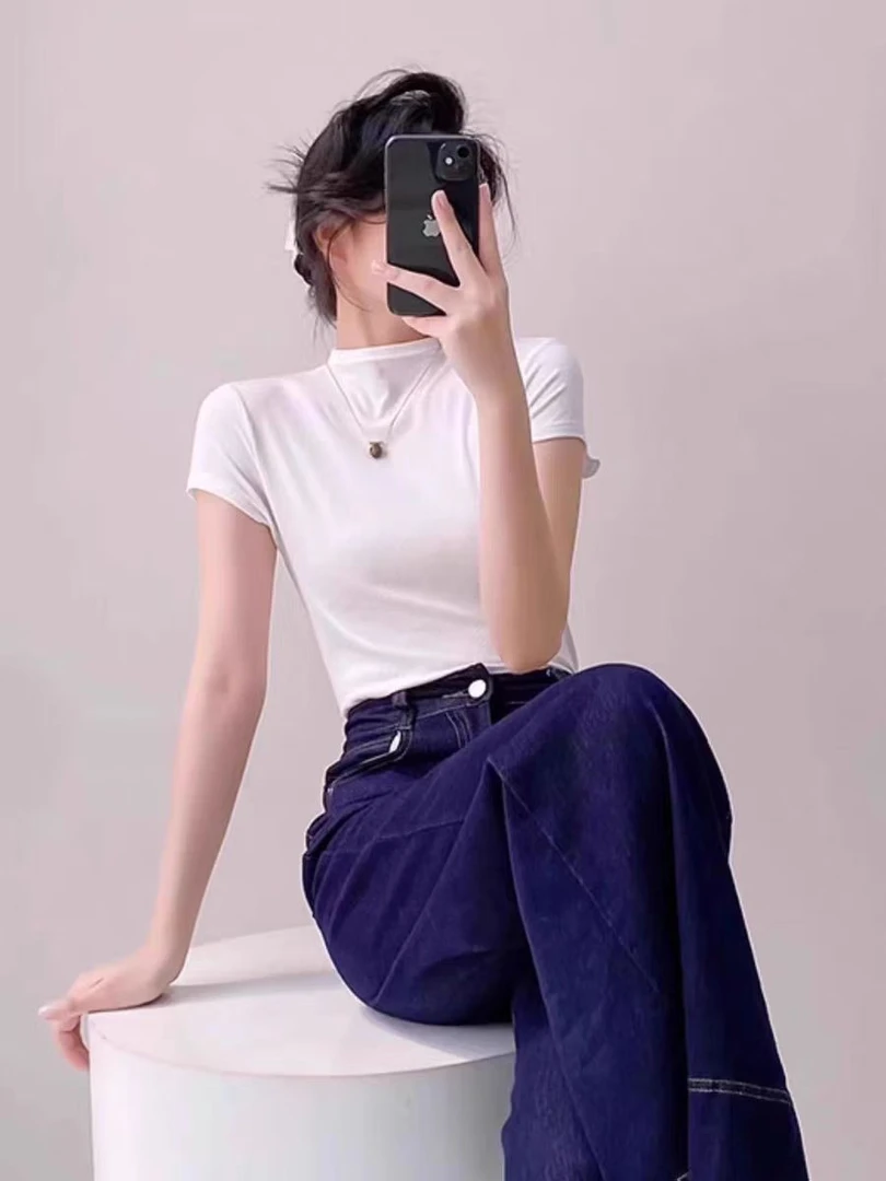 新款短袖高领T恤4051