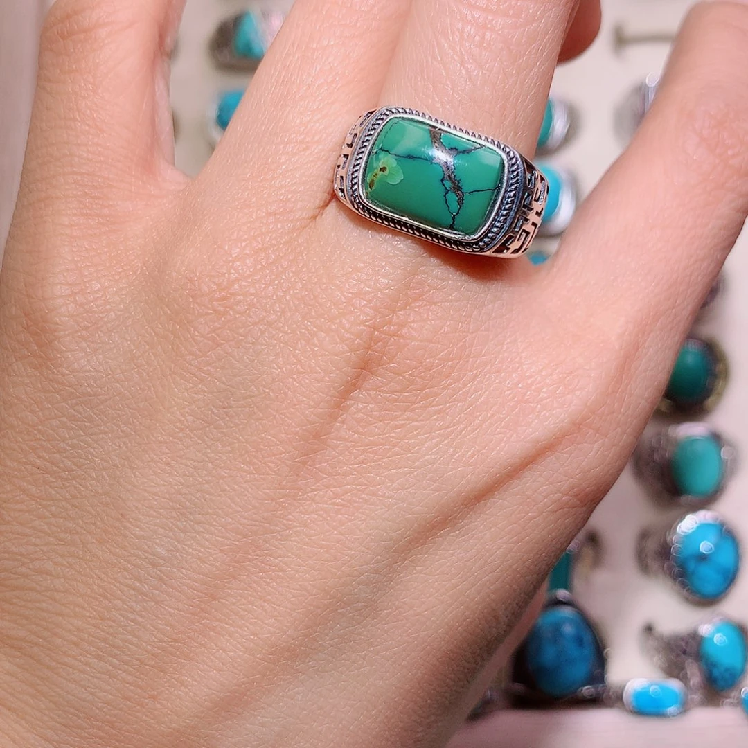 绿松石银S925镶嵌颈饰