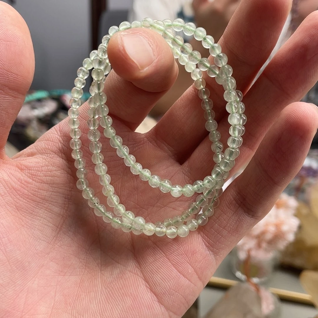 水晶手链未镶嵌葡萄石三圈