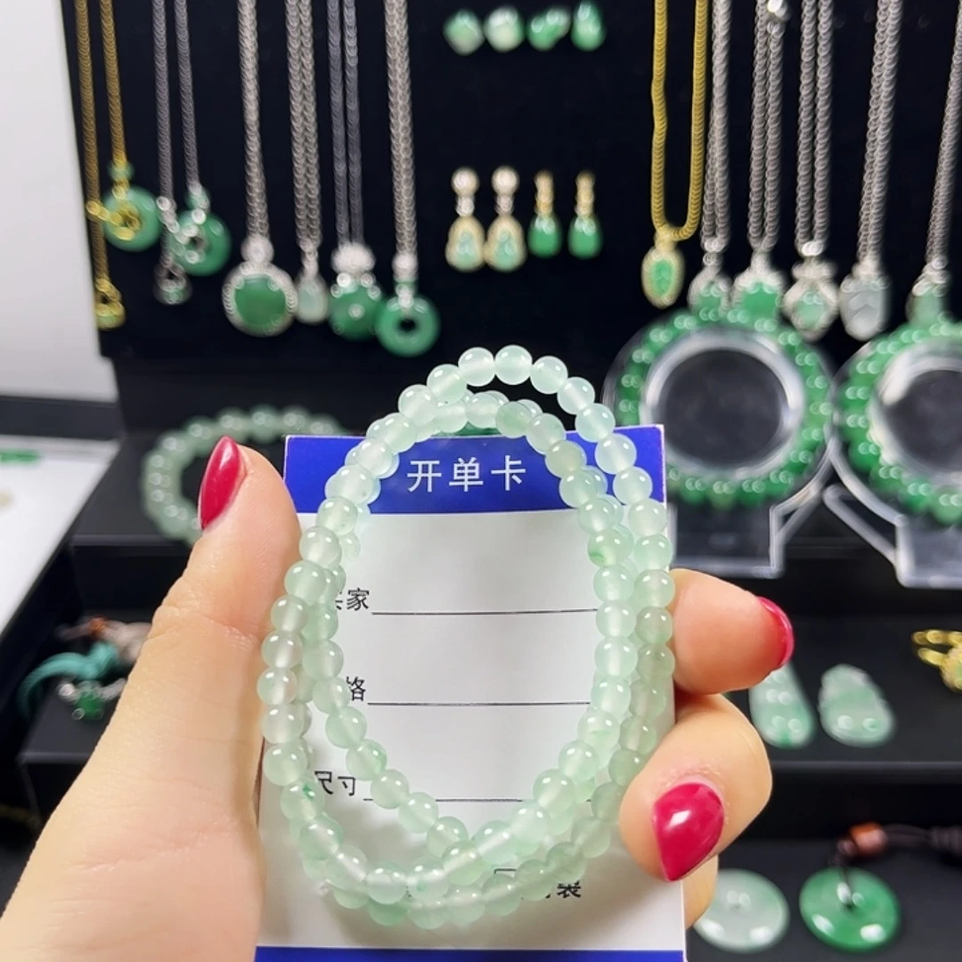 石英质玉（非洲翠）未镶嵌手链