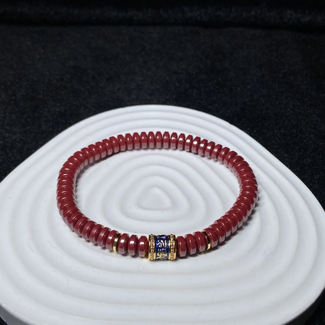 含辰砂工艺品【星浩好物】朱砂DIY单圈手串QT125H211【2*6】