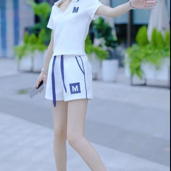 休闲运动服套装夏装年新款今年流行洋气质女装网红短裤两件套