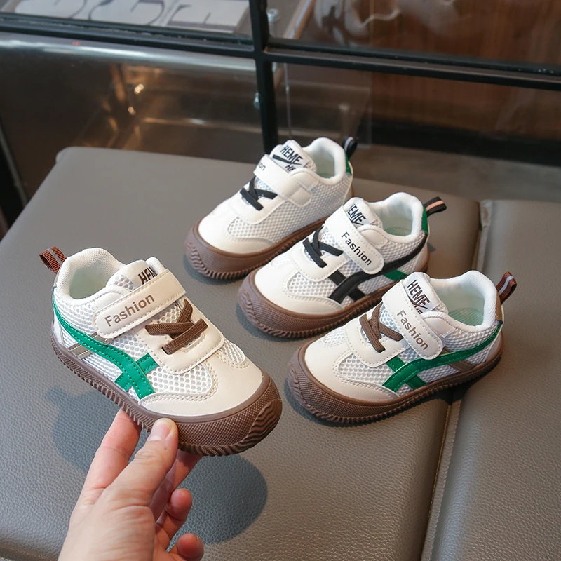 运动鞋2025春秋新款软底包头中小童网面鞋春款透气薄款宝宝学步鞋