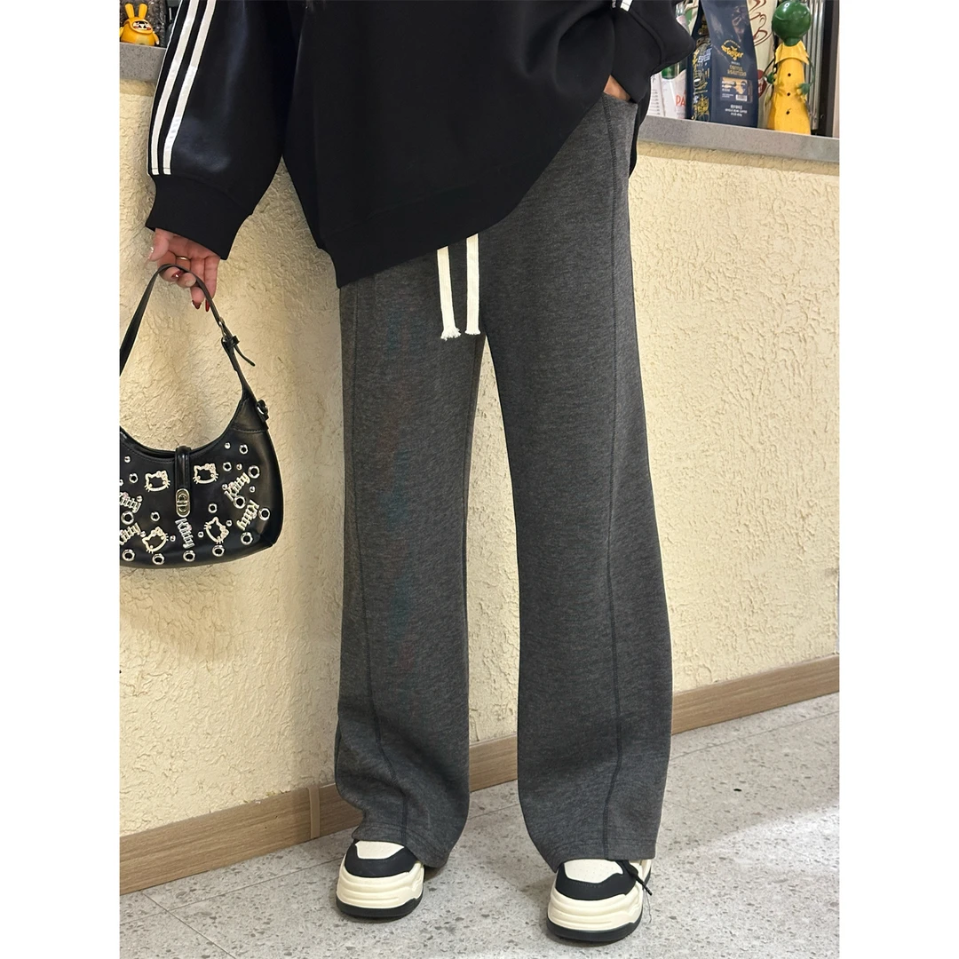 断码捡漏~格雷银丝 / 肌理感垂顺直筒裤18080花契200斤胖mm春季