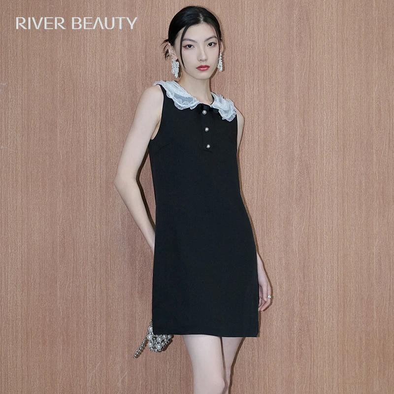 【小熊专属】RB 夏季新款娃娃领连衣裙时尚无袖A字裙 RQ22229904