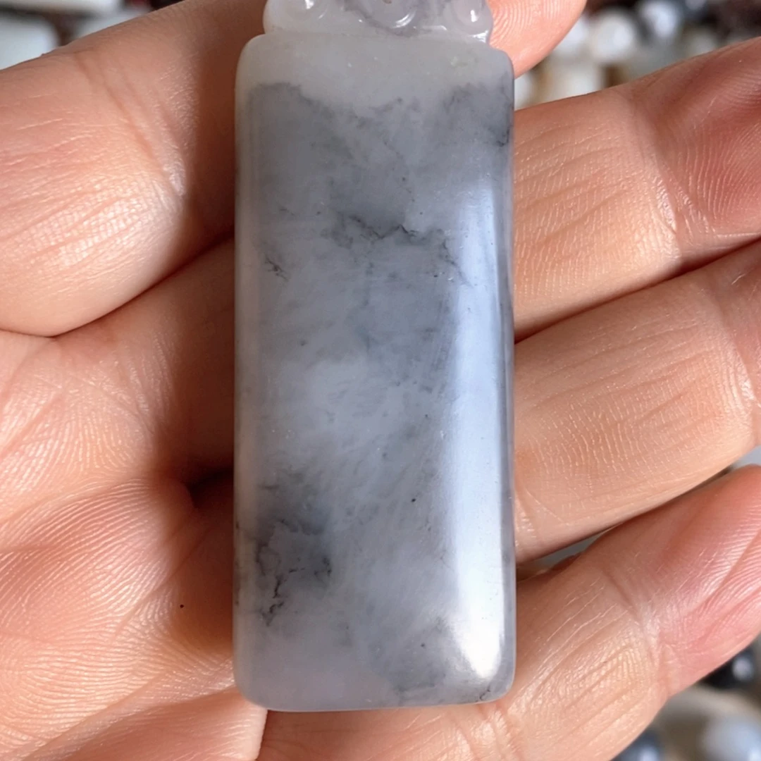 和田玉未镶嵌挂件青花