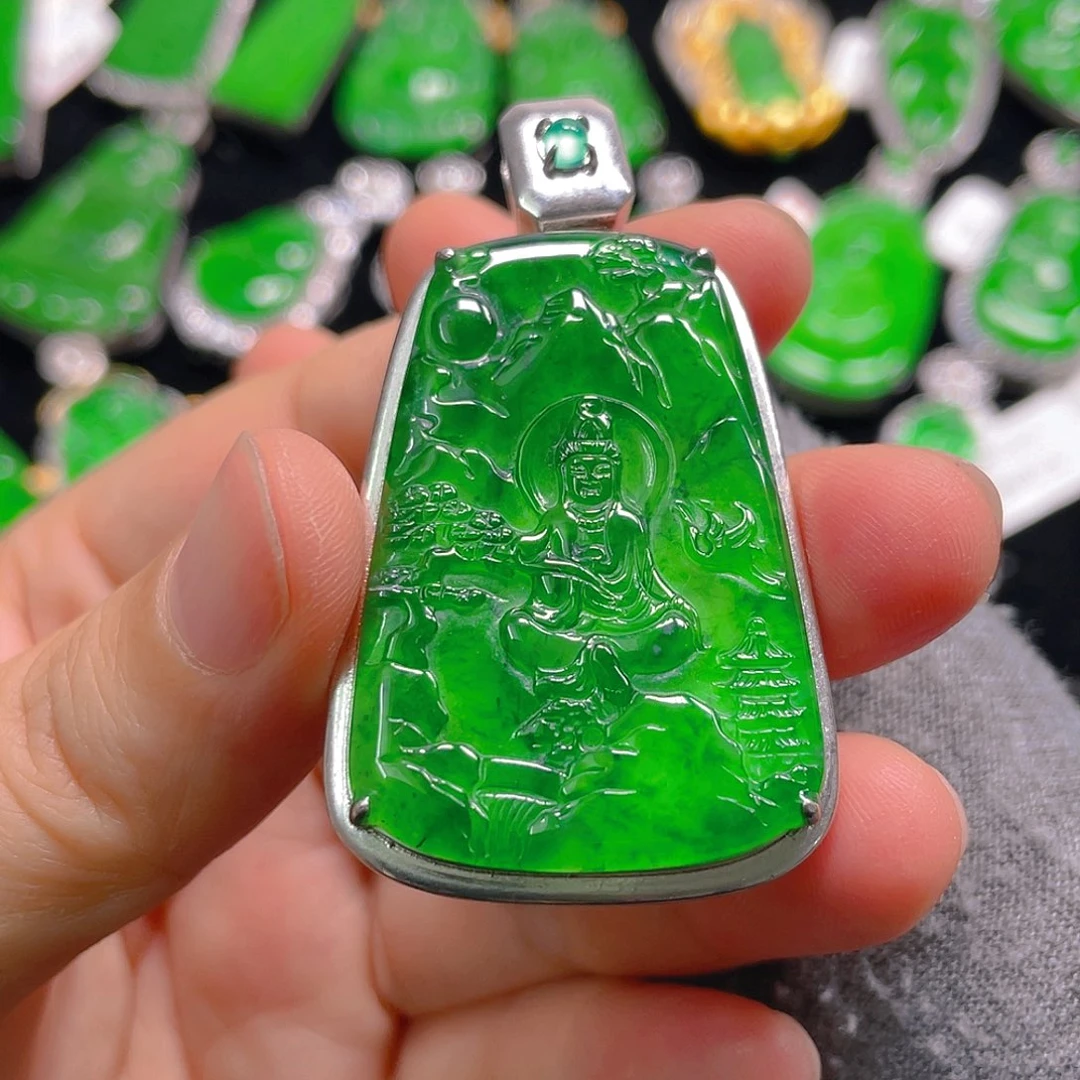 翡翠未镶嵌吊坠(不含链)