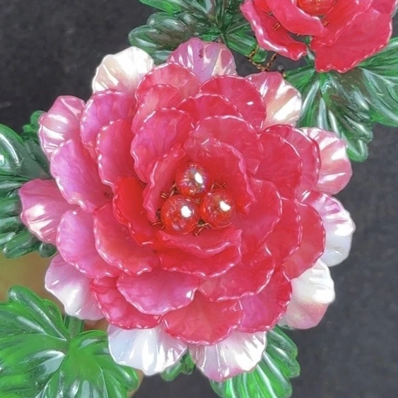 大桌摆枫叶马贝渐变牡丹花手工材料包五层【小雪手工推荐】