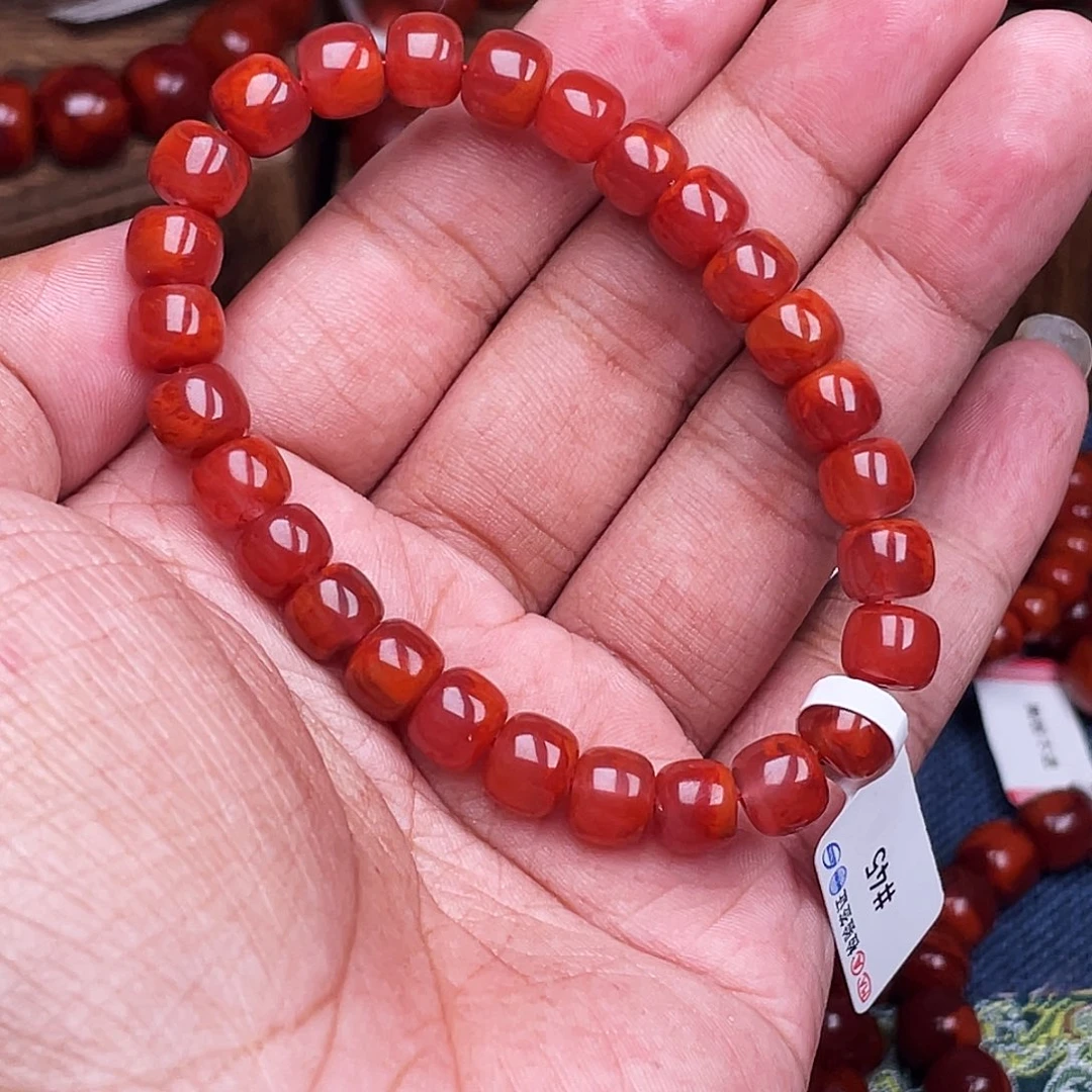 南红玛瑙未镶嵌手链南红瓦西卡8老型