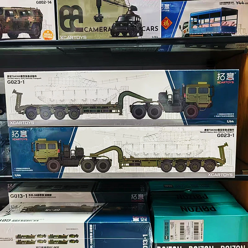 拓意1/64合金仿真重型平低板拖车头摆件泰安TA4360运输挂卡车模型