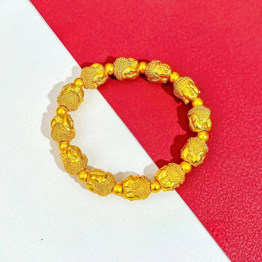 合金手链 霸气实心双面佛头手链新中式国潮风男女款手链