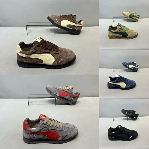 秋季新款男鞋磨砂皮设计低帮休闲鞋百搭系带板鞋复古韩版潮流鞋