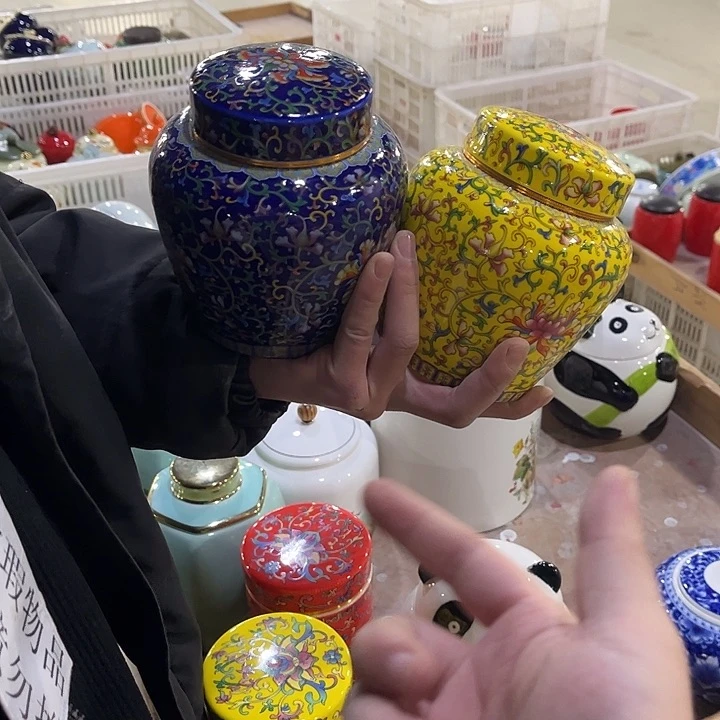 摆件陶瓷茶叶罐密封罐