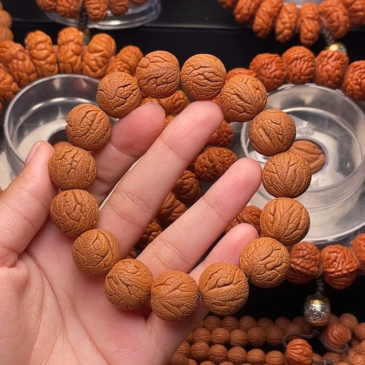 桃核手串金丝龙珠1.6