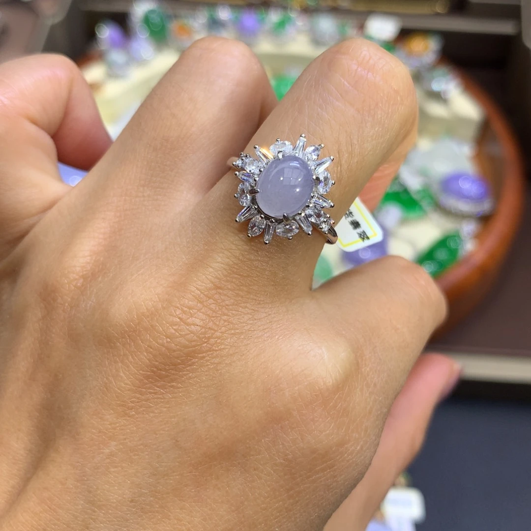 翡翠颈饰银S925镶嵌翡翠吊坠