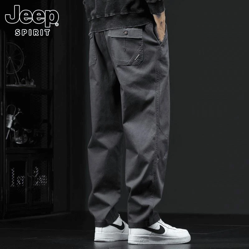 JEEPSPIRIT夏季新款美式高街工装裤休闲裤男士潮流帅气宽松工作裤