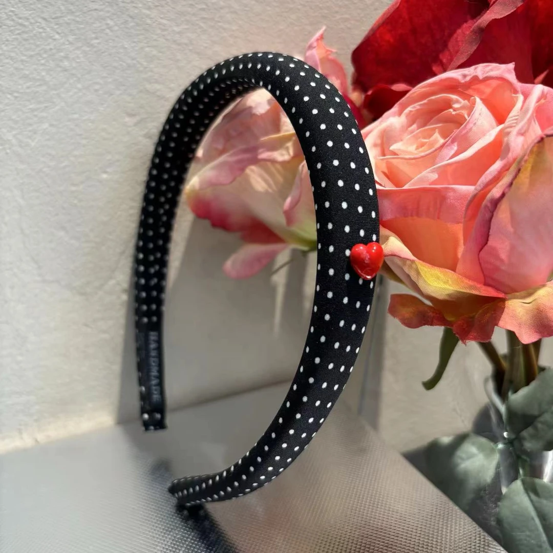 东大门爱心波点发箍f122