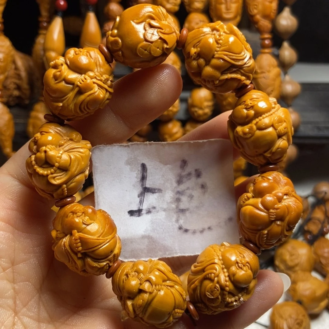 【闪购商品】手串/手链橄榄核瑞兽财神上色