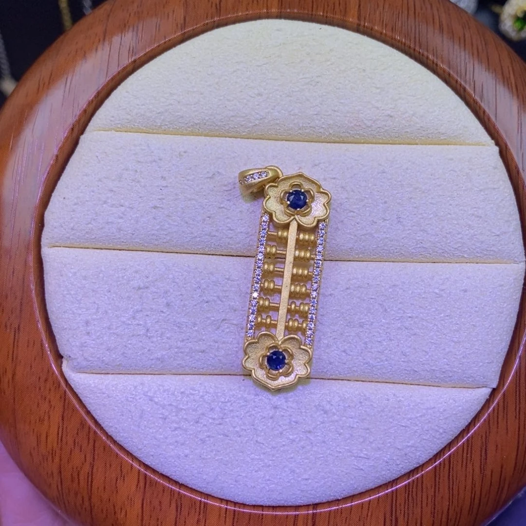 蓝宝石戒指银S925镶嵌