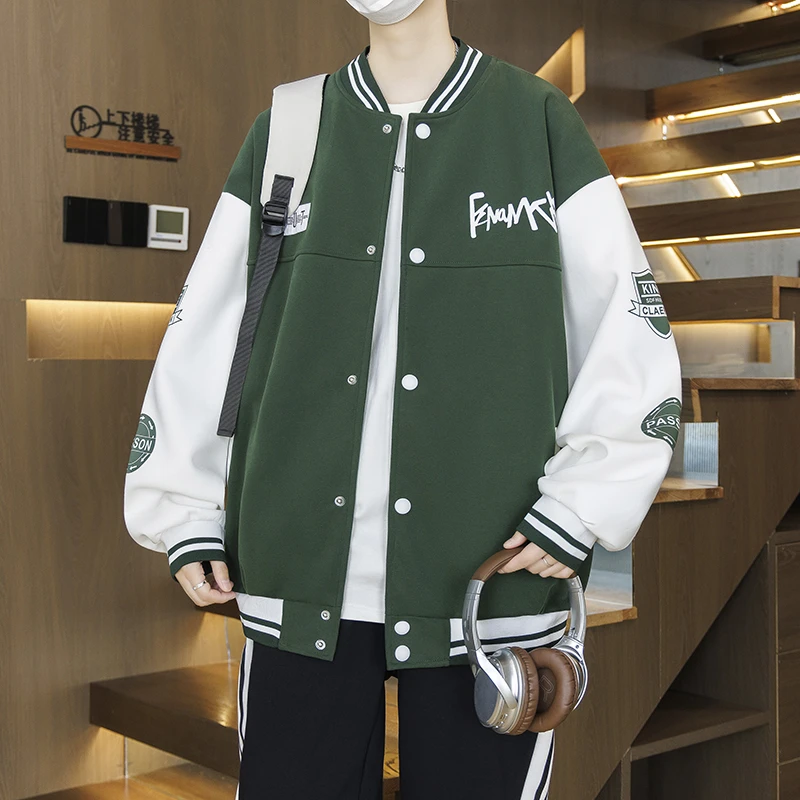 棒球服外套男生2025春秋新款潮牌宽松青少年学生大童潮流休闲夹克