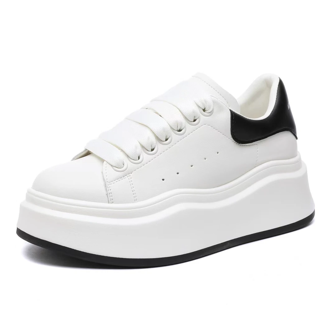 经典款小白鞋休闲女鞋厚底软底舒适百搭真皮四季款增高6cm