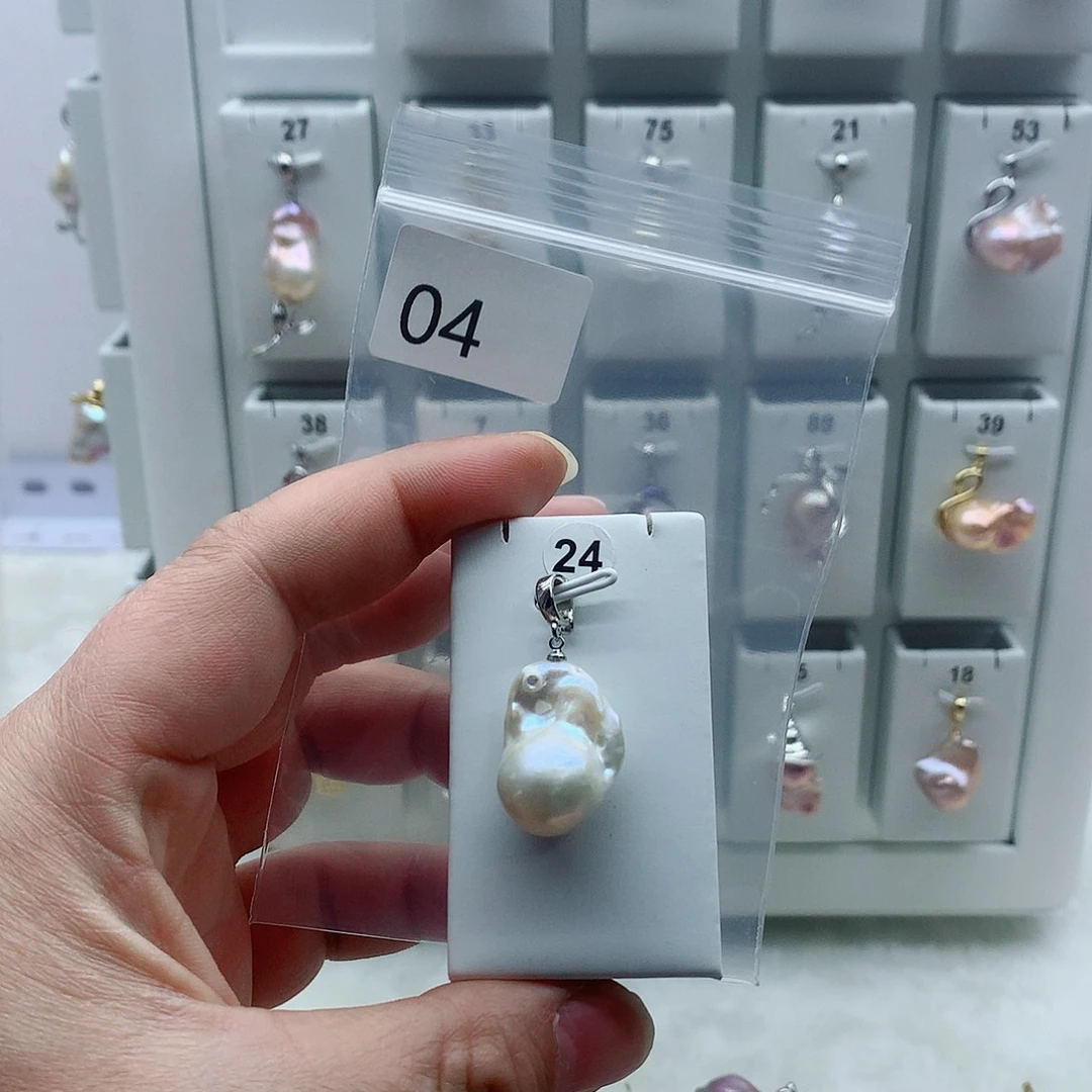 合金淡水珍珠吊坠(不含链)