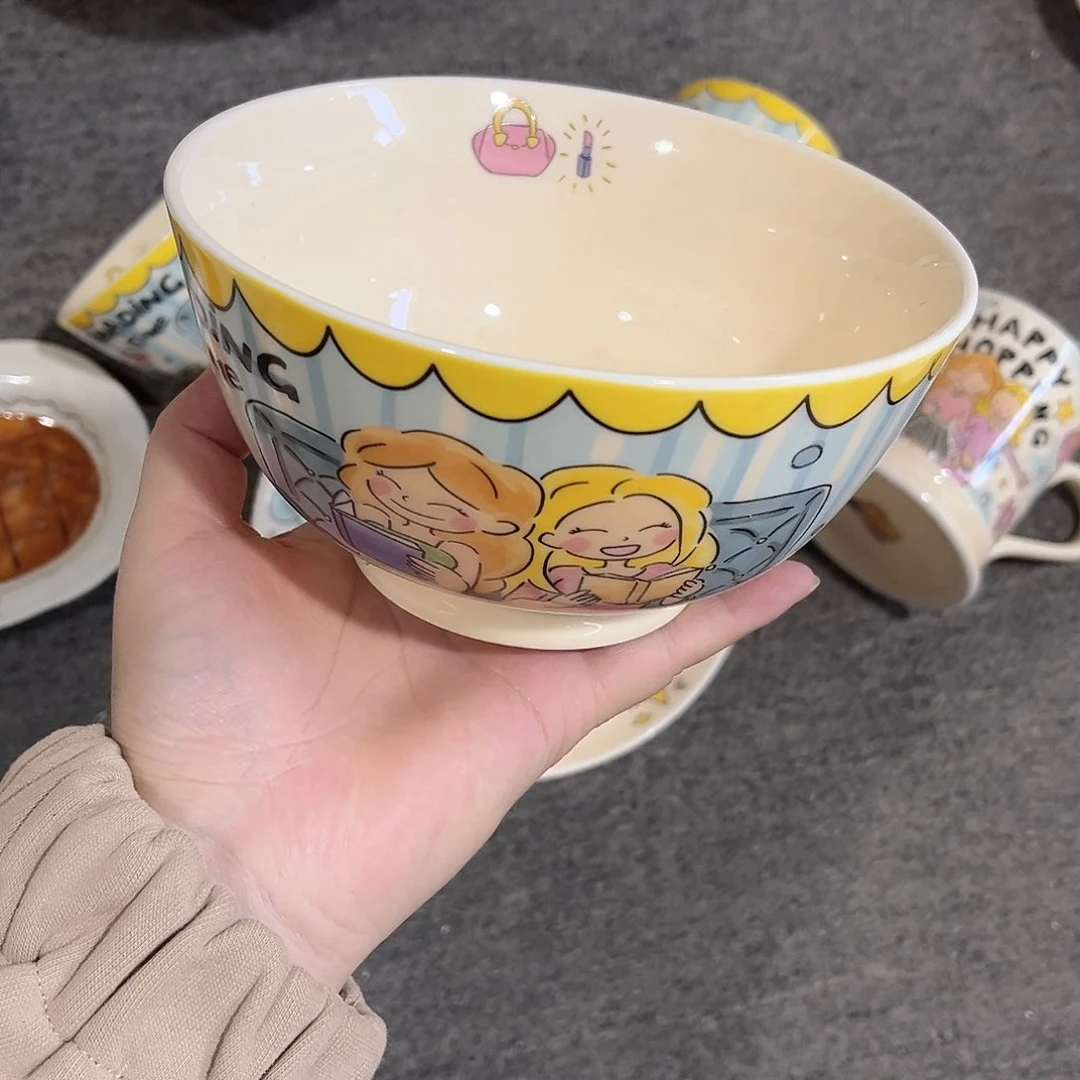 复古姐妹陶瓷餐具系列6寸