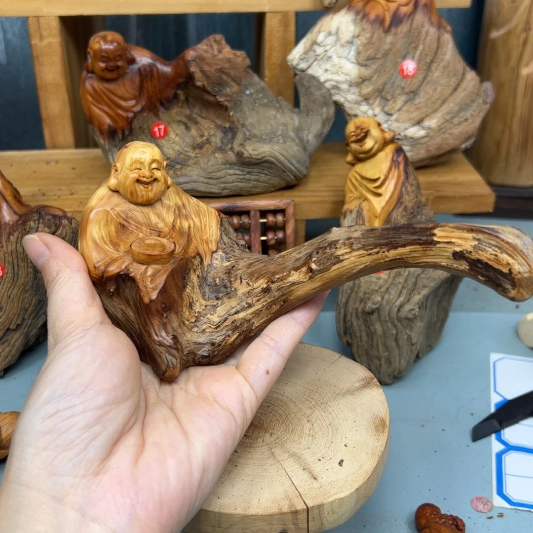 皇***静柏木崖柏木摆件手把件