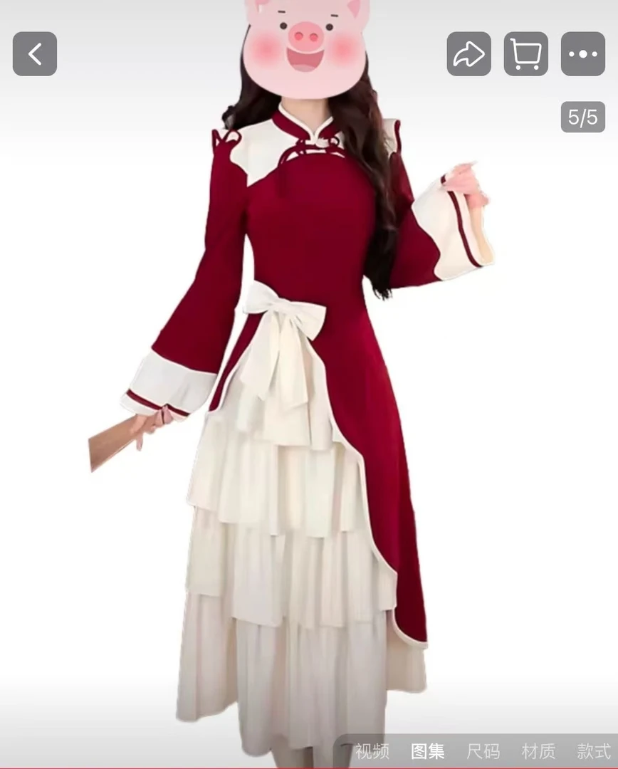 3696松韩连衣裙（微瑕疵）