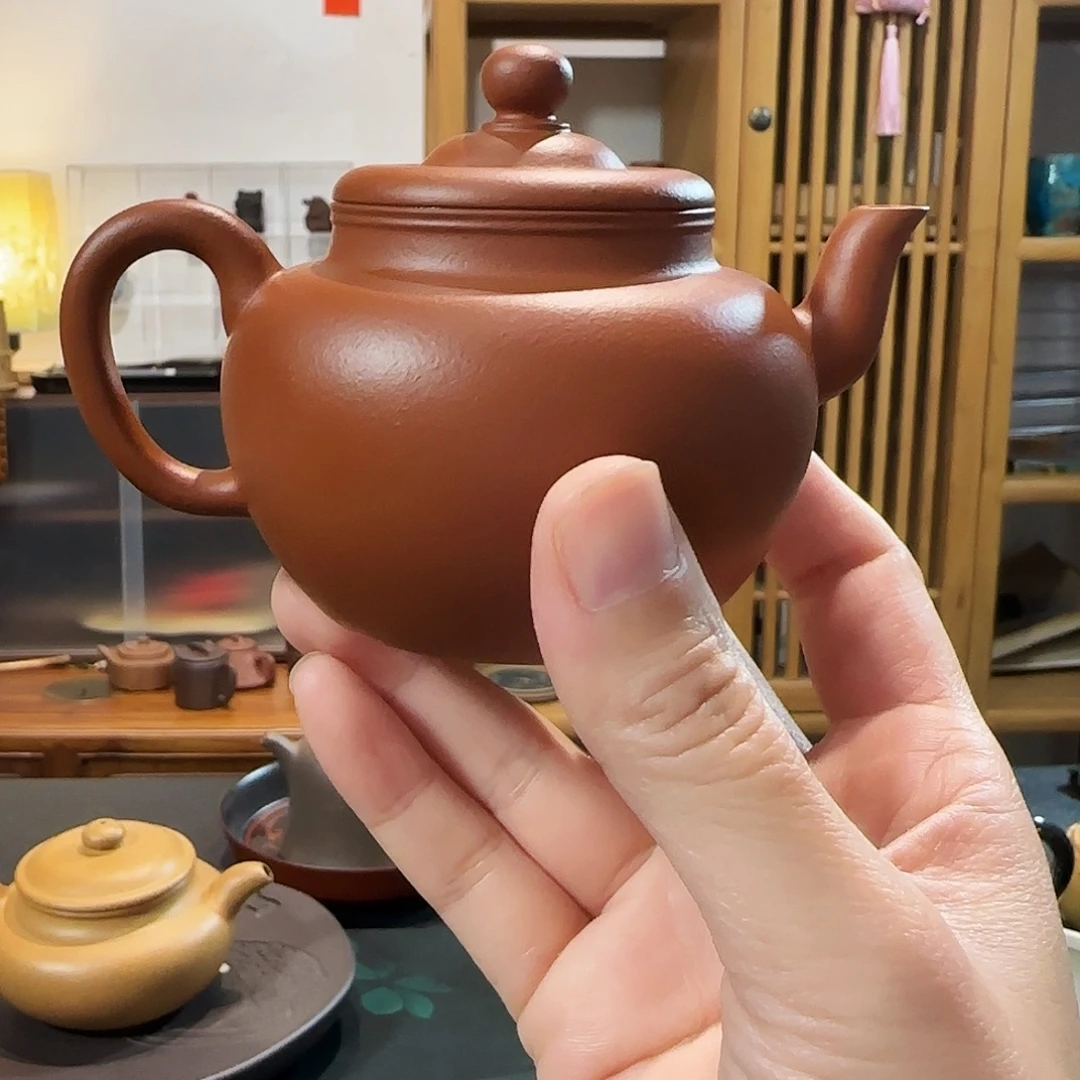 拿****紫砂茶盘朱泥古莲子