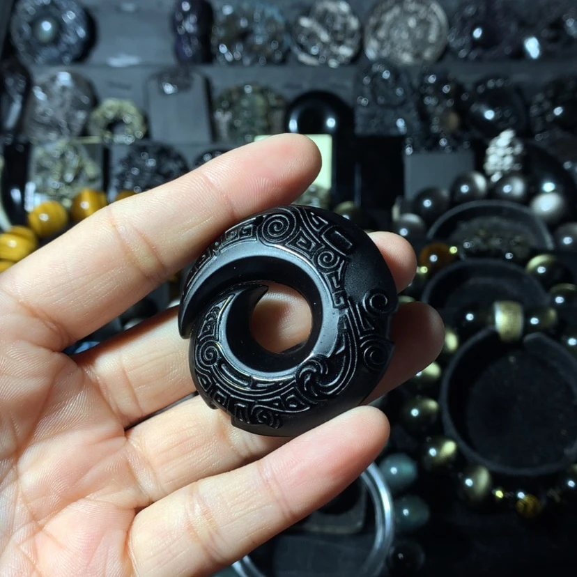 【闪购商品】黑曜岩颈饰未镶嵌小****.