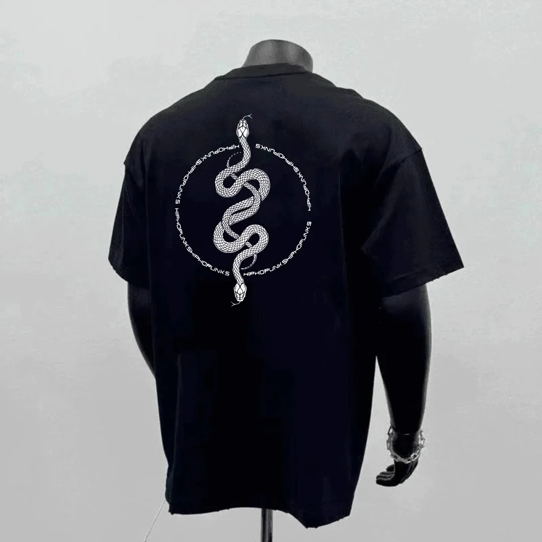 230G重磅纯棉T恤夏季轻奢蛇年新款国风高质量短袖休闲百搭短袖T