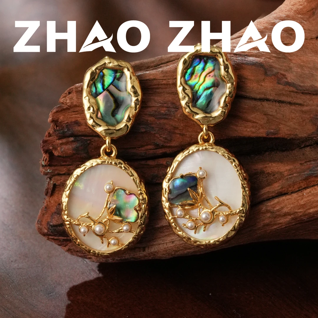 铜合金耳饰 「融雪念樱」法式复古耳环宫廷华丽耳饰气质小众款