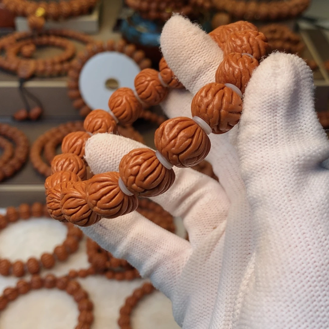 桃核手串秦岭龙纹