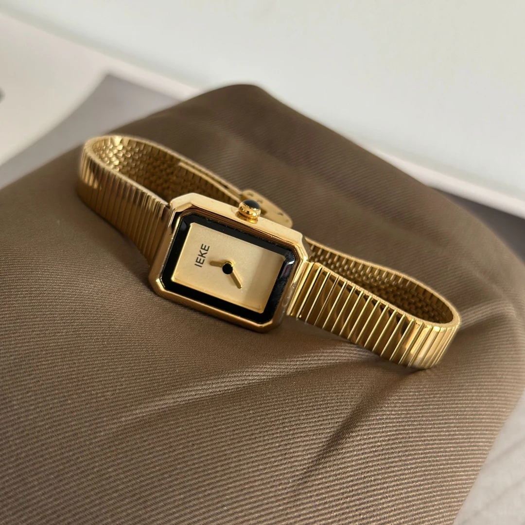 复古气质小香风无秒针女款手表精致高级感显白小众设计小方糖同款