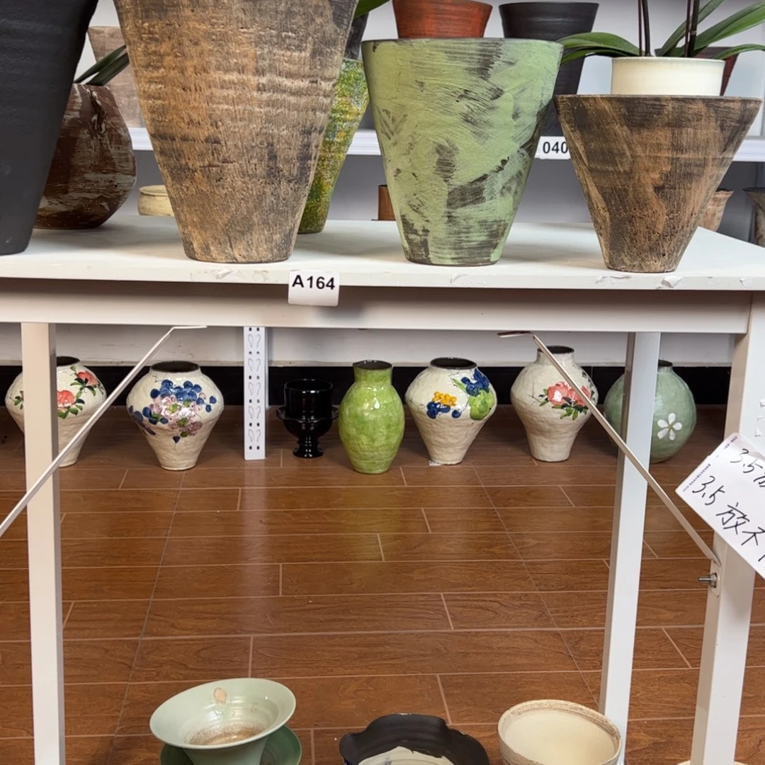 展***家4个景德镇手工花盆