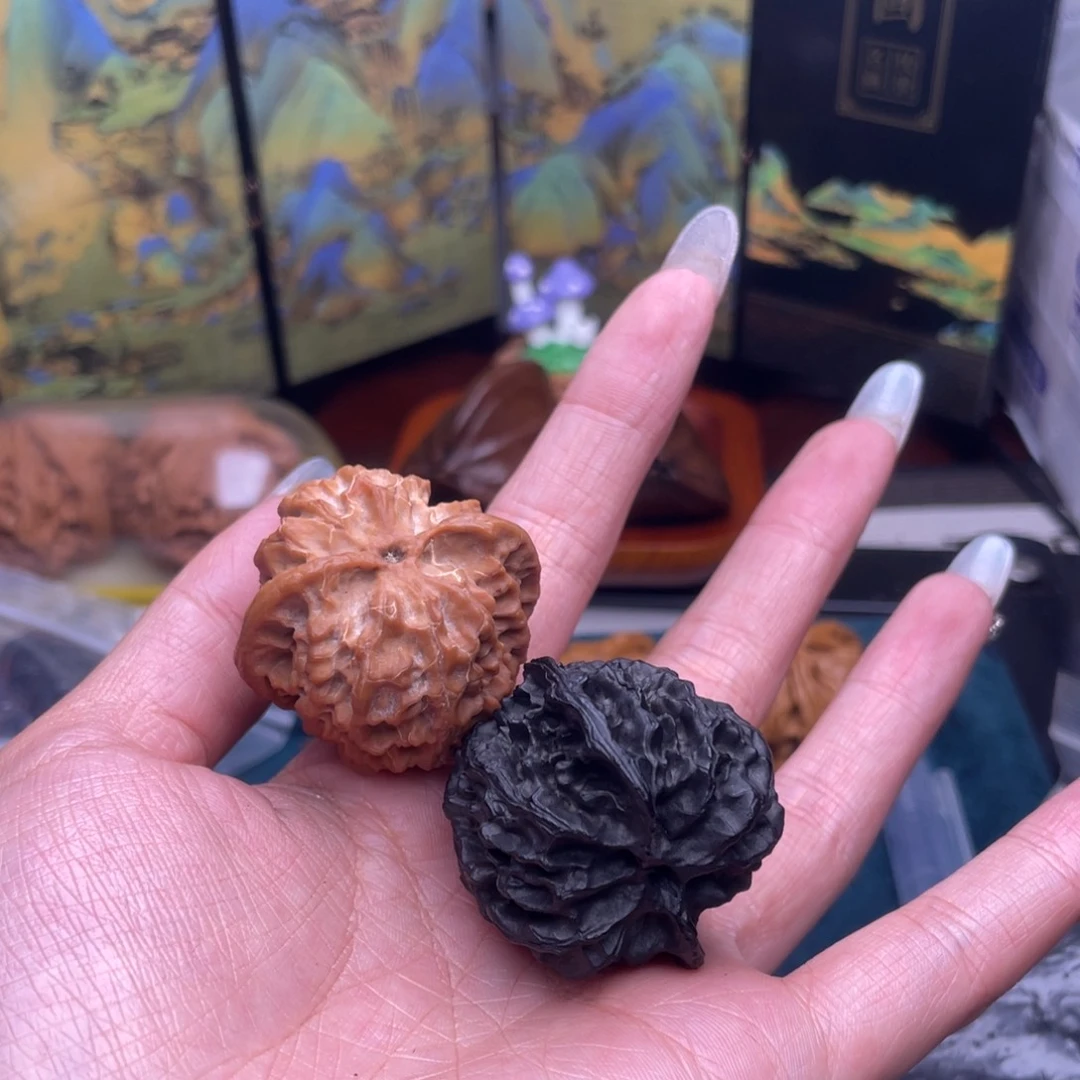 文玩核桃吊坠ぃ****礼镶嵌阴阳